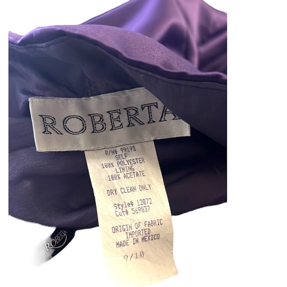 Vintage Roberta purple halterneck prom homecoming dress size 9/10 - Picture 3 of 5